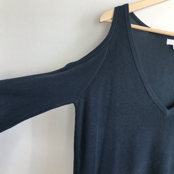 14th & Union Cold Shoulder Long Sleeve Sweater - Picture 2 of 8